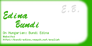 edina bundi business card